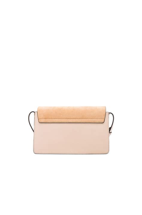 chloe faye bag cement pink|CHLOE Suede Calfskin Small Faye Shoulder Bag .